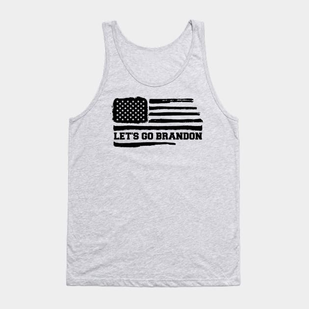 Lets go brandon with flag Tank Top by mintipap